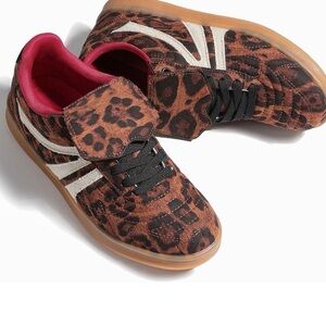 Leopard Print Sneakers with Red Insoles~stock pic for reference